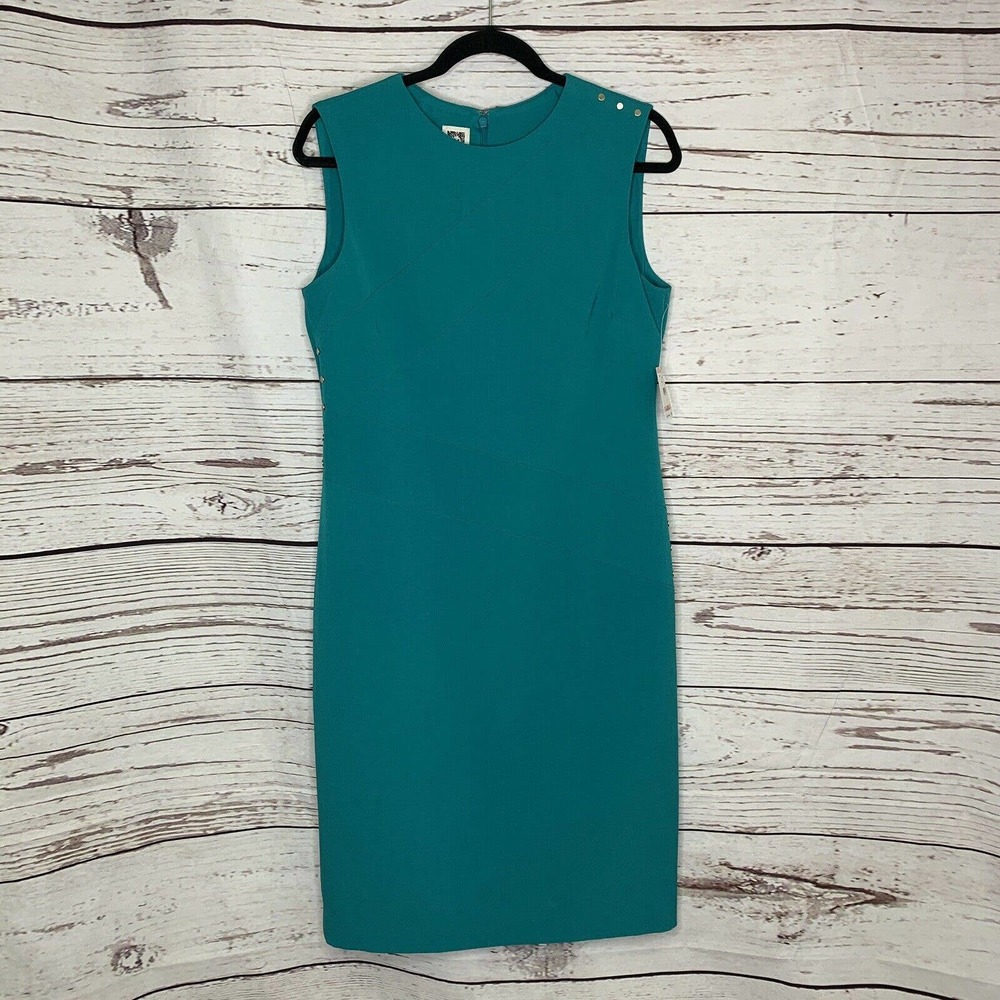 Anne Klein Sheath Dress Sleeveless Stud Details